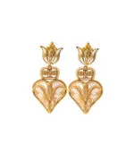 FLOR CORAZÓN TEJIDO